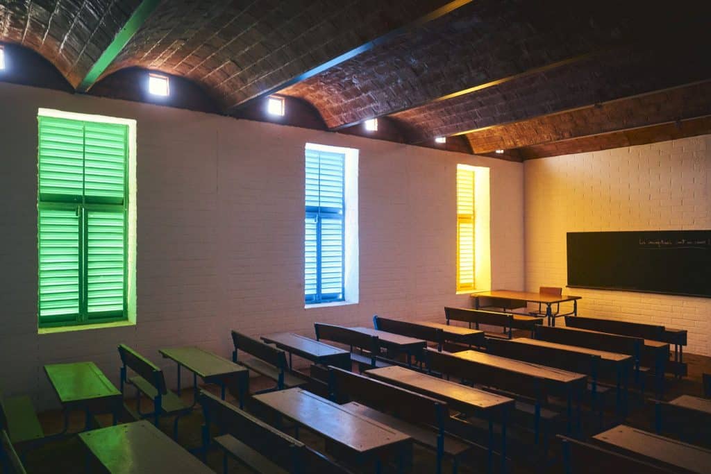 Salle de classe voûtée de l’école Kalan Deme So, Dougourakoro (Mali)
