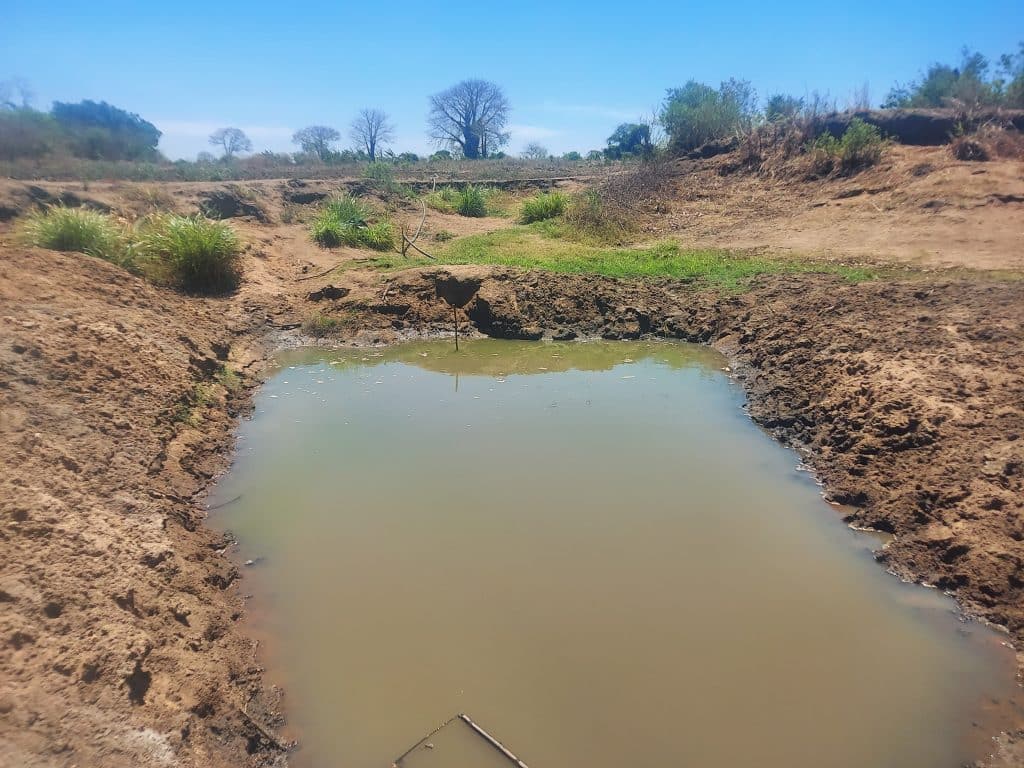 Bassin de récupération des eaux amélioré à Cabo Delgado, Mozambique.