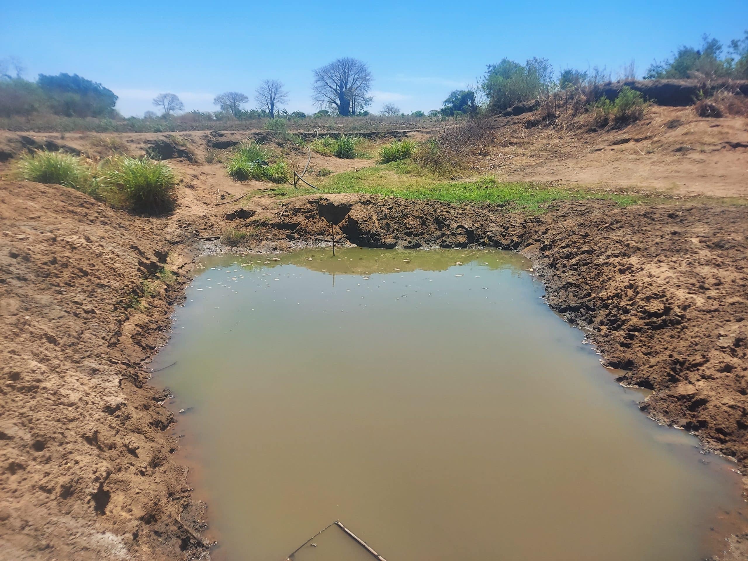 Bassin de récupération des eaux amélioré à Cabo Delgado, Mozambique.